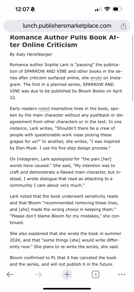 Bloom Dropping Sophie Lark's New Series